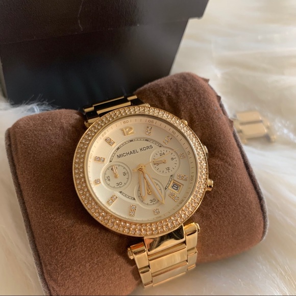 Michael Kors Parker Chronograph Gold Watch Mk5354 - Picture 6 of 11